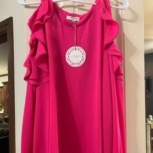 NWT Umgee hot pink open shoulder boutique shirt